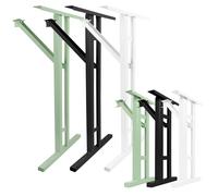 Natural Goods Berlin Juego de 2 Soportes en Forma de I para Muebles de Carpa de Cerveza (Negro, 70 x 42 cm), Patas Plegables de Metal para Mesa de Cerveza, Estructura Estable para Exteriores, para