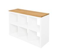 Natural Goods Berlin Kallax Deckplatte Oak - DIY IKEA Upcycling - 2 cm Holzplatte passgenau mit Rutschfunktion - Schrank-Deckplatte/Fensterbrett Roble 112 x 39 x 2 cm