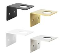 Natural Goods Berlin Soporte para dispensador de jabón, soporte para metal, color blanco, soporte para pared, ducha sin agujeros, soporte para pegar