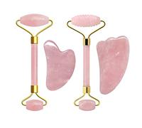 Natural Gouache Scraper Jade Roller Rose Quartz Massage Roller Gouache Scraper Pink Crystal Facial Scraper Jade Facial Roller,Type B