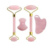 Natural Gouache Scraper Jade Roller Rose Quartz Massage Roller Gouache Scraper Pink Crystal Facial Scraper Jade Facial Roller,Type D
