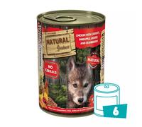 Natural Greatness Lata Starter Puppy Pollo Con Zanahorias, Piña, Semilla De Lino Y Arándanos Rojos Pack 6 X 400 Gr