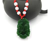 Natural Green Jade Chino Collar Collar de Accesorios de Joyas de joyería Regalos de Amuleto afortunados a Mano para Mujeres (Color de Gemas: Serpiente)