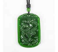 Natural Green Jade Dragon Colgante Peeds Collar Charm Joyería Accesorios de de AMULETA Cargado AMULETA AMULETA (Color de la Gema: Jade Verde)