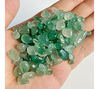 Natural Green Stone Chips No Hole Beads 6-9MM Prehnitese Crystal Gem Irregular Stone For Fish Tank Bonsai Unakit,25 Strawberry Quartz,50G