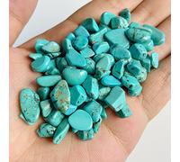 Natural Green Stone Chips No Hole Beads 6-9MM Prehnitese Crystal Gem Irregular Stone For Fish Tank Bonsai Unakit,33 Turquoise,100G