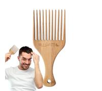 Natural Hair Pluk - Peine de madera, herramienta de elevación de cabello afro, selección de mejora del rizo, ayuda antiestática para el novio | Ayuda práctica para el cuidado del cabello para mujeres