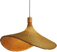 Natural Hand-Woven Chandelier Rattan Basket Pendant Light Rattan E27 Ceiling Lighting,Pendant Ceiling Light