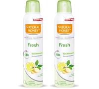 Natural Honey, Fresh Desodorante Spray Sin Aluminio Dermoprotectivo, 48H de Protección Natural Contra los Malos Olores, Formula Anti Manchas con Extractos Naturales de Jengibre y Bergamota, 200 ml