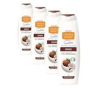 Natural Honey, Gel de Ducha con Extracto Natural de Coco Hidratante y Suavizante, con Hydradermal Complex para una Piel Suave, Fresca y Protegida, Aroma Tropical, Línea Sensations, 650 ml