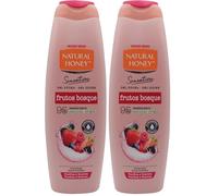 Natural Honey, Gel de Ducha de Frutos Rojos Antioxidante y Energizante, con Hydradermal Complex para una Piel Tonificada y Suave, Ingredientes de Origen Natural, Línea Sensations, 650 ml