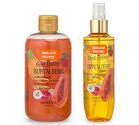Natural Honey Good Feelings Gel de Ducha Tropical Desire 500ml + Body Mist papaya litchi, perfume frutal energizante 200 ml