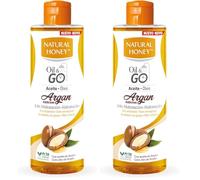 Natural Honey, Oil & Go Aceite de Ducha sin Aclarado con Argán Natural, 24H de Hidratación Profunda, Absorción Rápida, Acabado No Graso, Reafirmante, Nutritivo y Revitalizador, 250 ml (Paquete de 2)