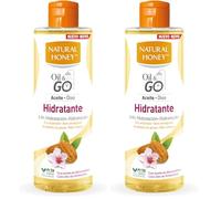 Natural Honey, Oil & Go Hidratante, Aceite de Ducha sin Aclarado con Aceite de Almendras, 24H de Hidratación Natural, Absorción Rápida, Acabado No Graso, Nutritivo y Revitalizador, 250 ml