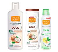 Natural Honey Pack Rutina Coco | Precio, Comprar n/a Gel Coco Addiction 700 ml + Loción Coco 400 ml + Desodorante Fresh 200 ml
