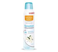 Natural Honey, Sensitive, Desodorante en Spray Sin Alcohol, 200 ml | Antitranspirante, Hipoalergénico y Dermoprotector, 48h de Protección Contra Malos Olores, Anti Manchas, Fragancia de Gardenia