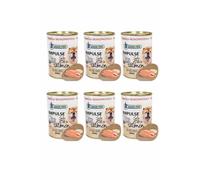 Natural Impulse Dog - Pack 6 latas de Comida húmeda para Perro 400 g - Sabor Salmón, Receta Grain-Free monoprotéica, Ingredientes 100 % Naturales, sin Cereales ni aditivos