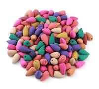 Natural Incienso Conos,Cono Sándalo Natural,Conos Incienso Reflujo,100PCS Incienso de Cascada Natural Hech Aromas de Sándalo Natural para Aromaterapia Casa Oficina Manualidades