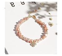 Natural Irregular Pink Freshwater Pearl for Women Fashion Multi Layers Chain and Beaded Female Festival Gift