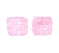 Natural Jade Eye Mask Mask Blindfold Patch Jade Stone Beads,Pink Square