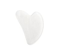 Natural Jade Guasha Scrapping Massage Scraper Face Massager Board con caja Jade Massager Rose Cuarzo Aguas Acupoint Care facial-Corazón blanco sin caja