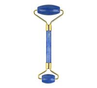 Natural Jade Roller Guasha Skin Scraper Facial Set Facial Stone Reafirmante Cara Antienvejecimiento Ojos Masajeador Cuello Anti Arrugas Azul,Rodillo