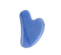 Natural Jade Roller Guasha Skin Scraper Facial Set Facial Stone Reafirmante Cara Antienvejecimiento Ojos Masajeador Cuello Anti Arrugas Azul,Gua Sha