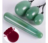 Natural Jade Yoni Bolas De Huevo Bola De Masaje Muscular Mujer Hombre Varita Ejercitador Kegel Apriete Perforado,conjunto 7