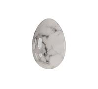 Natural Jade Yoni Egg Set Kegel Exerciser Bola de ajuste vaginal Yoni Huevo Huevo de piedra natural Huevos de jade Yoni Wand, Huevo sin perforar-L