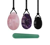 Natural Jade Yoni Egg Set Love Egg Kegel Exerciser White Howlite Yoni Egg Natural Stone Crystal Yoni Wand-Undrilled_Eggs