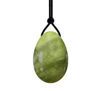 Natural Jade Yoni Huevo Higiene Femenina Cuidado Kegel Bola para Mujeres PC Ejercicio muscular, perforado-grande
