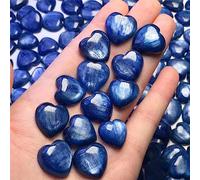 Natural Kyanite Crystal Stone Heart Hand Carved DIY Accessory Necklace As Gift,Mini Tamaño 15-18 Mm,5PCS