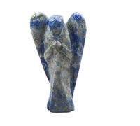 Natural Lapis Lazulli Stone Reiki Carved Spiritual Gemstone Guardian Pocket Angel Statue Ornament Decoration " 2 inches approx -