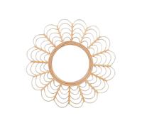 NATURAL LIVING Espejo Flora Madera Y RATÁN DIÁMETRO 51 CM