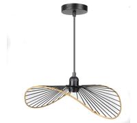 Natural Living - Lámpara colgante (35 x 10 cm, metal negro), color negro