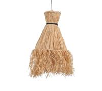 NATURAL LIVING - Suspensión Palma de rafia con flecos de 36 cm x 70 cm