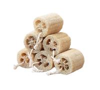 Natural Loofah Sponge Shower Organic Luffa Exfoliating Bath Loofa Body Scrubber for Men Women Adults Back Face Skin Spa Care - 6 Pieces
