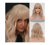 Natural Looking & Comfortable | Long Lasting Quali Peluca negra Natural de for fiesta de vacaciones for mujer de uso diario peluca larga y rizada Bob sintética resistente al calor peluca