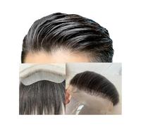 Natural Looking Hairpiece for Men, Peluca con encaje frontal invisible de alta definición de 4 cm x 18 cm for hombre, peluca con encaje frontal de PU, peluca con encaje frontal, peluca con encaje tras
