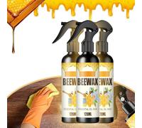 Natural Micro-Molecularized Beeswax Spray, Furniture Polish Beeswax Spray, Wood Cleaner and Polish for Wood Doors, Floor, Table, Chair, Cabinet Home Furniture to Shine and Protect (3-count, 12 floz)