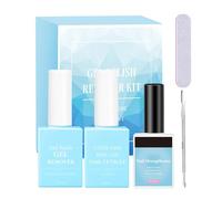 Natural Nail Polish Remover, Nail Strengthening Remover, Spill-Proof Gel Polish Remover, Nail Buffer and Cuticle Pusher, Home Salon Nail Care, Gentle Nail Polish Remover