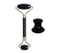 Natural Obsidian Guasha Gouache Jade Roller Massager Masaje Piedra Cuidado de la Piel Set de Herramientas, Tipo 11