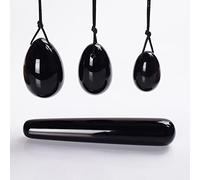 Natural Obsidian Stone Yoni Jade Egg Lady Kegel Fitness Muscle Tightening Ball Jade Massager Kegel Egg,traje De Cuatro Piezas