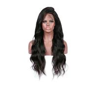Natural Ola Negro Cabello Sintético Peluca delantera de encaje Alta densidad para Todas las mujeres de piel (26 pulgadas)
