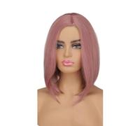 Natural Peluca Pelucas cortas marrones, peluca corta recta con corte Bob, cabello humano sin pegamento, pelucas de pelo sintético Rubio para mujeres blancas y negras Pelucas Mujer