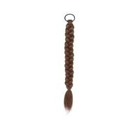 Natural Peluca sintética trenzada con cola de caballo for mujer, estilo chino, trenza de espina de pescado, trenza de masa frita. Aspecto perfecto(Light Brown)