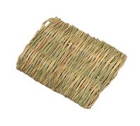Natural Pet Rug - Eco Grass Pad for Animal Lounging | Woven Chew Mat with Organic Fibers, Foldable Design & Multi Layered Texture for Rabbits, Kittens, Puppies and Small Critters