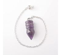 Natural Pink Quartz Lapis Lazuli Amethysts Dowsing Pendulum Pyramid Pendants Amulet Crystal 1PCS-amethyst