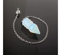 Natural Pink Quartz Lapis Lazuli Amethysts Dowsing Pendulum Pyramid Pendants Amulet Crystal 1PCS-opal