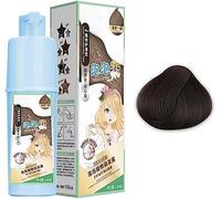 Natural Plant Extract Bubble Hair Dye,Instant Plant Bubble Hair Dye,Plant Bubble Hair Dye Conditioner,Bubble Dye Hair and Hair Care 2 in 1 (brown black)